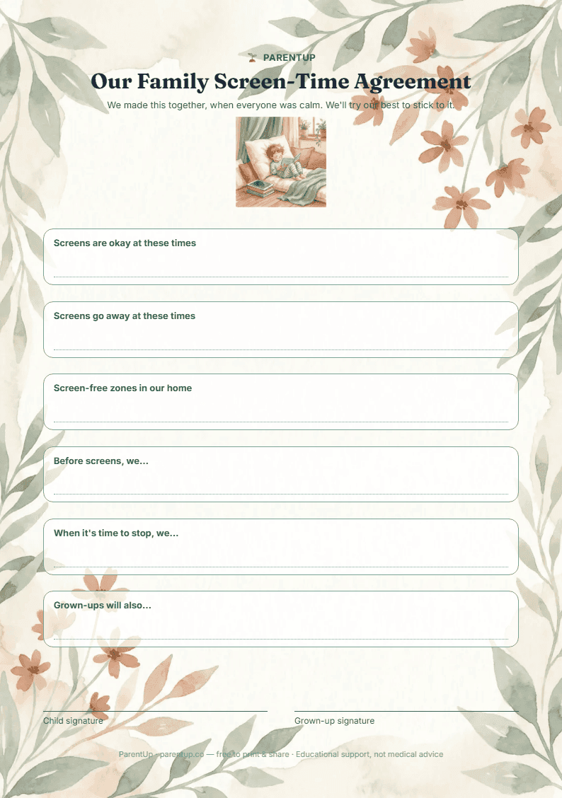 Screen-Time Family Agreement preview
