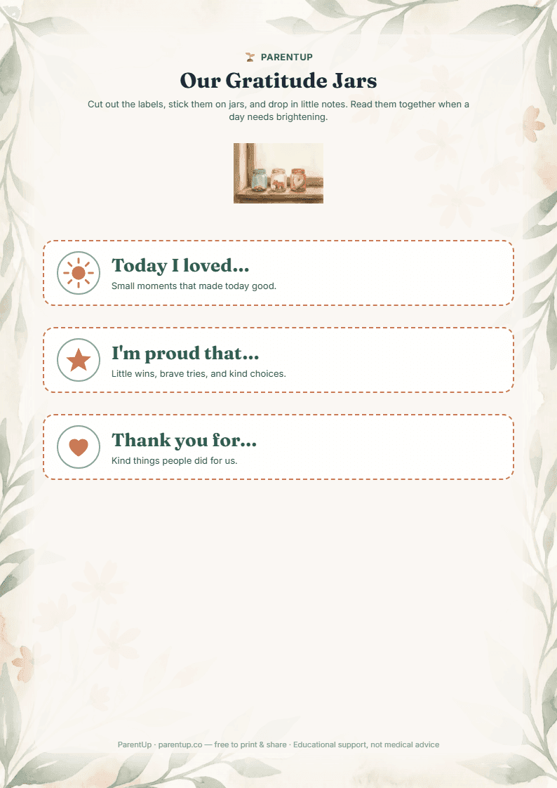 Gratitude Jar Labels — preview of the printable PDF